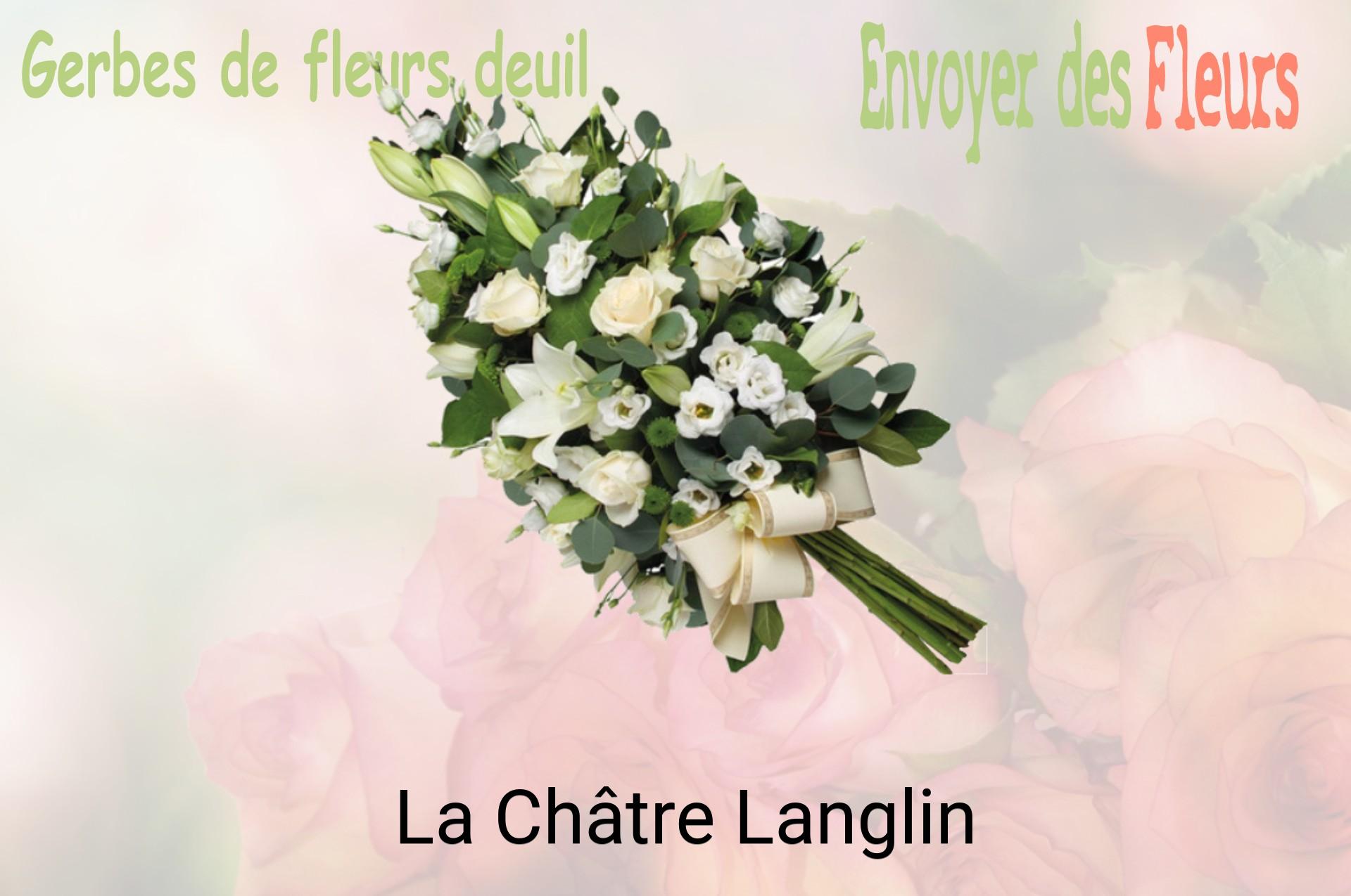 Gerbe de fleurs de deuil livrée à La Châtre-Langlin